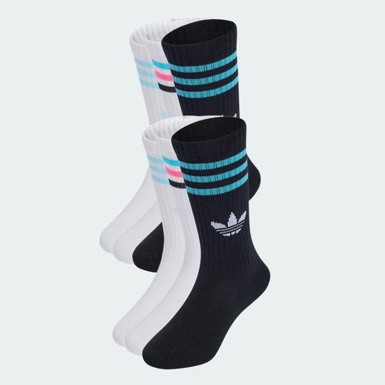 Zdjęcie produktu Dziecięce skarpety do łydki 3-Stripes, 6 par Adidas czarny