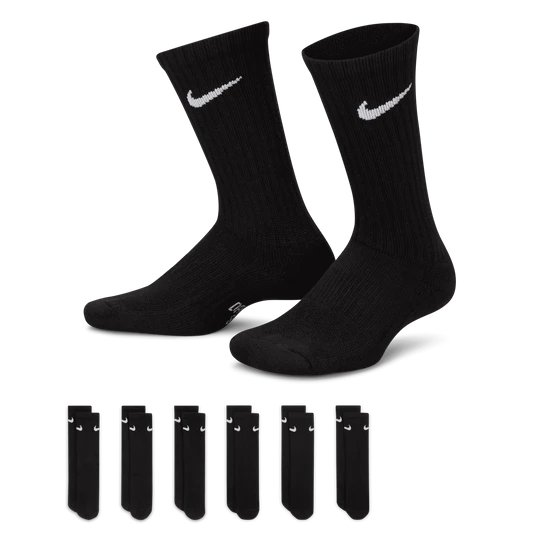 Zdjęcie produktu Dziecięce skarpety za kostkę z amortyzacją Nike Everyday (6 par) - Czerń