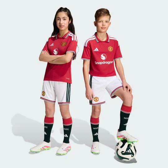 Zdjęcie produktu Dziecięce spodenki podstawowe Manchester United 26/27 Adidas biały