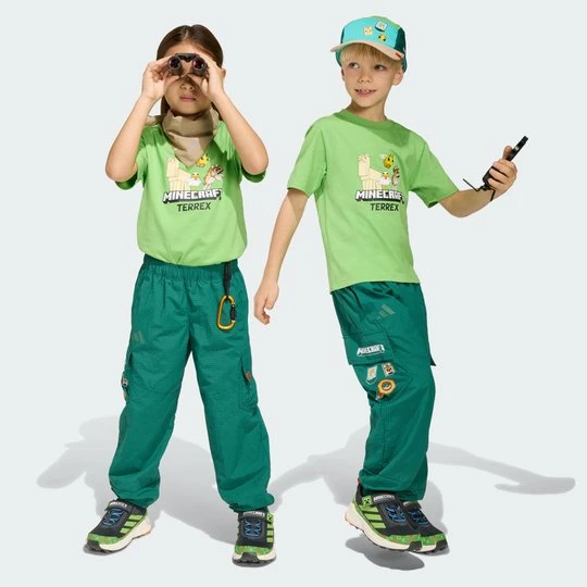 Zdjęcie produktu Dziecięce spodnie adidas Minecraft Terrex Clima365 Cargo Collegiate Green