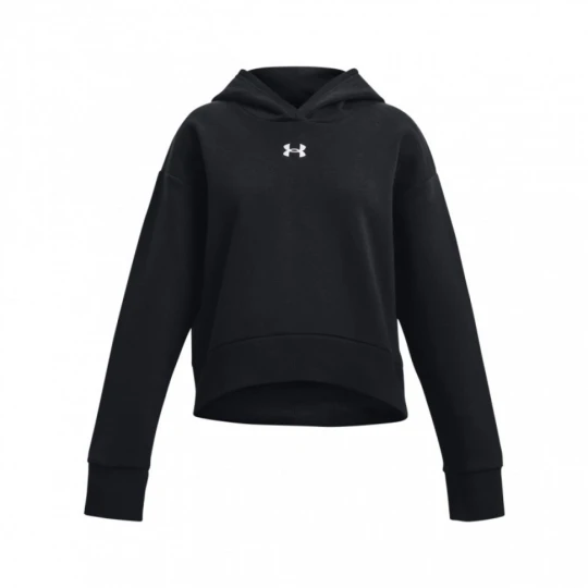 Zdjęcie produktu Dziewczęca bluza dresowa nierozpinana z kapturem Under Armour UA Rival Fleece Hoodie - czarna