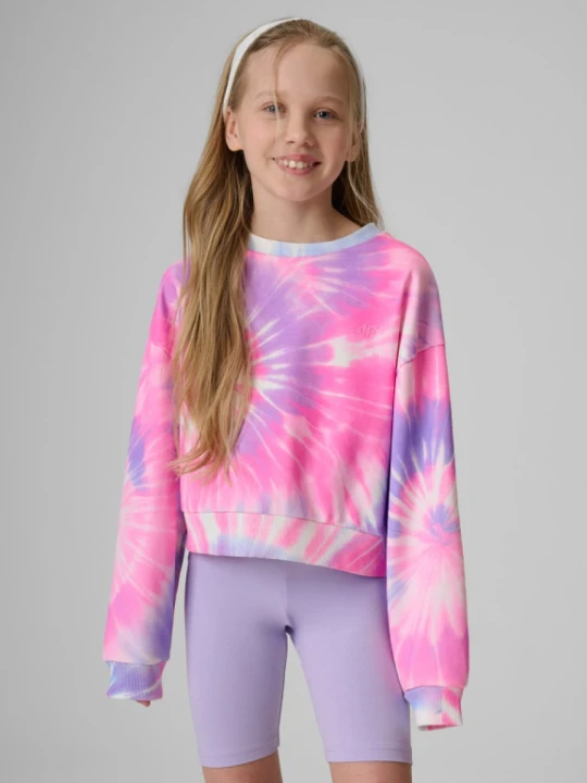 Zdjęcie produktu Dziewczęca bluza nierozpinana bez kaptura 4F 4FJRSS26TSWSF2935 - multikolor