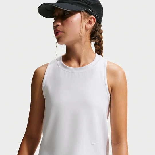 Zdjęcie produktu Dziewczęca dzianinowa koszulka bez rękawów Nike MAVN Dri-FIT - Biel