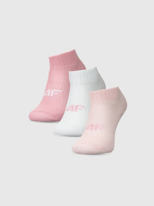 Zdjęcie produktu Dziewczęce skarpetki za kostkę (3-pack) 4F 4FJWMM00USOCF497 - multikolor