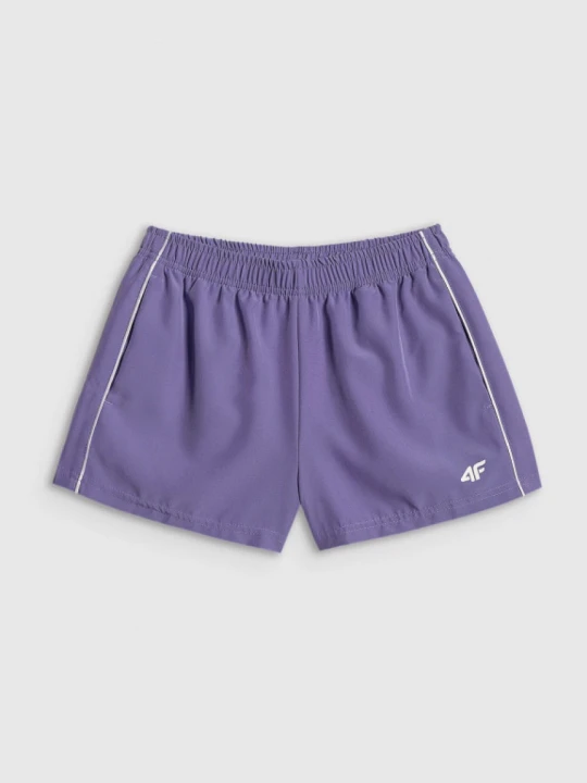 Zdjęcie produktu Dziewczęce spodenki sportowe 4F 4FJRSS26UBDSF248 - fioletowe