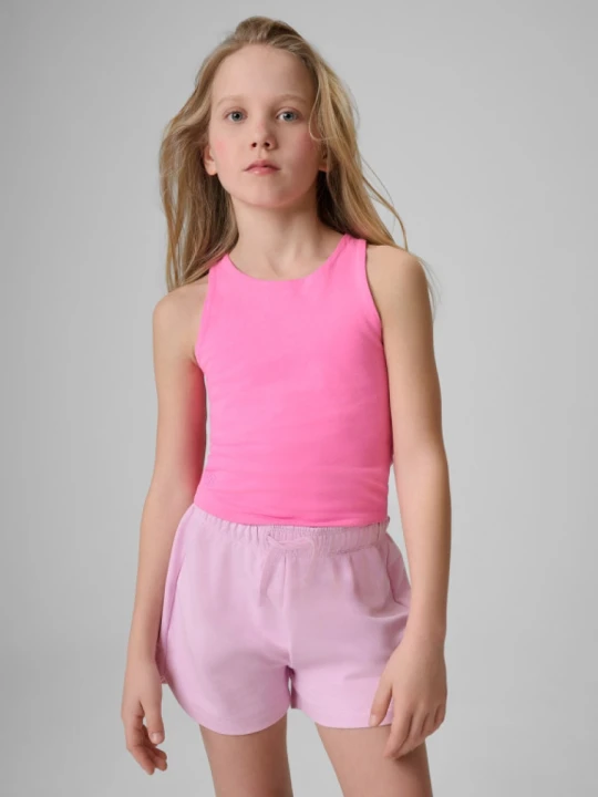 Zdjęcie produktu Dziewczęcy crop top 4F 4FJRSS26TSLEF327 - różowy