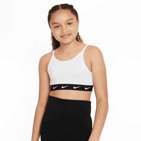 Zdjęcie produktu Dziewczęcy stanik sportowy Nike One - Biel