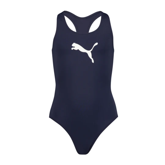 Zdjęcie produktu Dziewczęcy strój kąpielowy PUMA Racerback, Odzież, Niebieski Navy