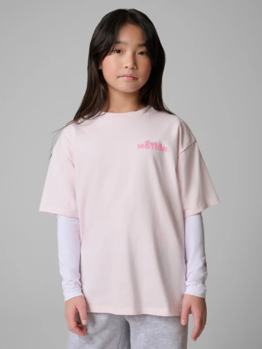 Zdjęcie produktu Dziewczęcy t-shirt z nadrukiem 4F 4FJRSS26TTSHF4137 - różowy