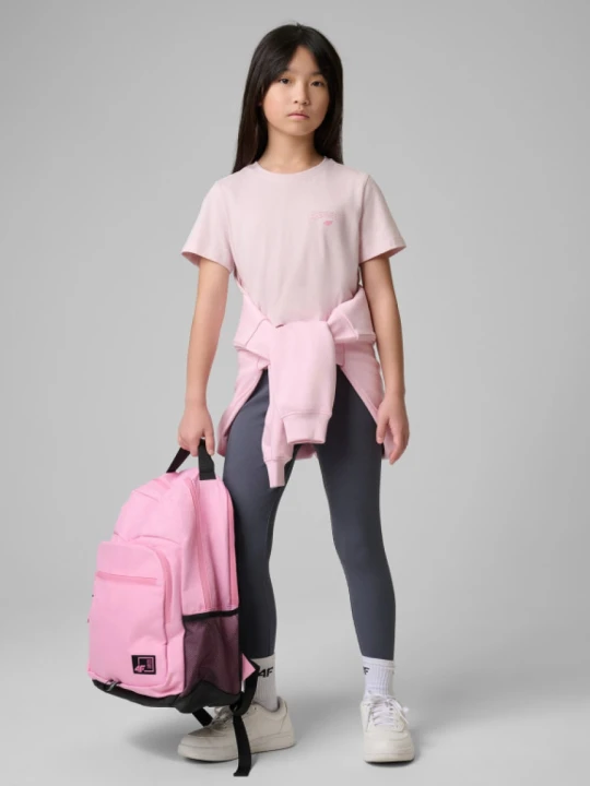 Zdjęcie produktu Dziewczęcy t-shirt z nadrukiem 4F 4FJWSS26TTSHF2886 - różowy