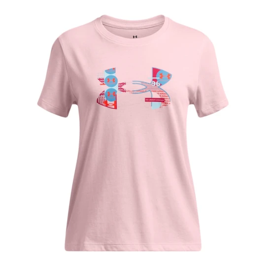 Zdjęcie produktu Dziewczęcy t-shirt z nadrukiem Under Armour UA Big Logo UA Fill SS - różowy