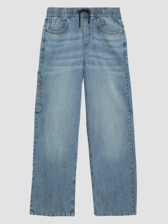 Zdjęcie produktu Dżinsy baggy / luźny krój / średni stan / szeroka nogawka / wykonane z lekkiego denimu s.Oliver niebieski