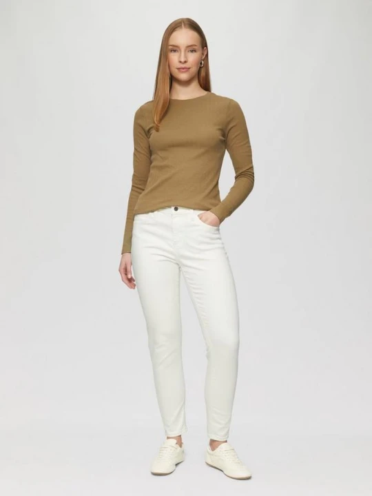 Zdjęcie produktu Dżinsy do kostki Sadie / Skinny Fit / Mid Rise / Skinny Leg QS kremowy