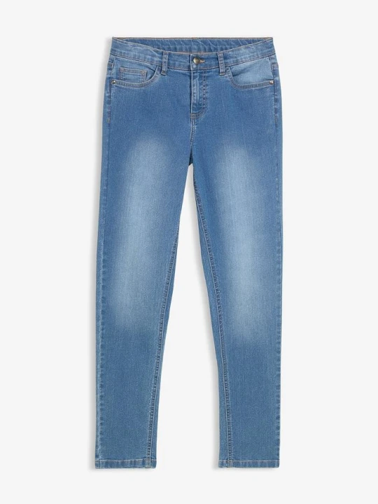 Zdjęcie produktu Dżinsy dziewczęce skinny fit, mid waist BonPrix niebieski