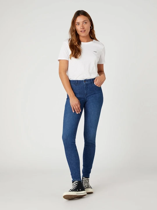 Zdjęcie produktu Wrangler Dżinsy "Good life" - Skinny fit - w kolorze granatowym rozmiar: W28 / L32