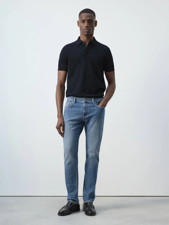Zdjęcie produktu Dżinsy Jan slim fit średni niebieski - Mężczyzna - - MANGO MAN