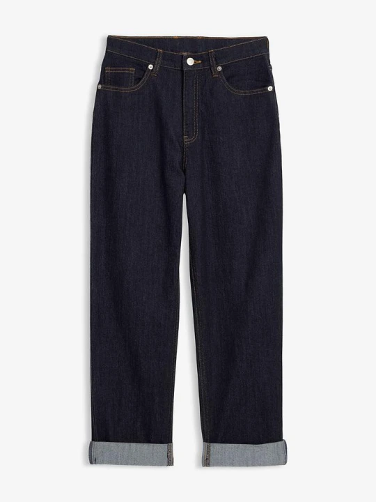 Zdjęcie produktu Dżinsy loose fit ze stretchem, regulowany pas, prosta nogawka BonPrix niebieski
