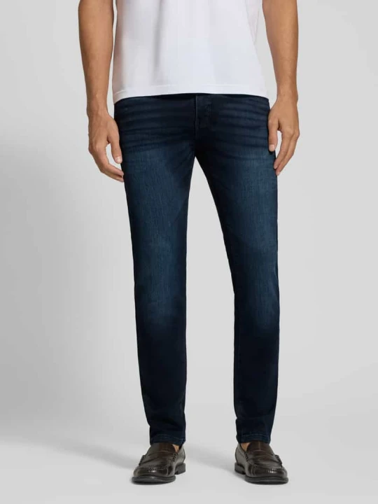 Zdjęcie produktu Dżinsy o kroju slim fit z elastycznej mieszanki bawełny z dodatkiem wiskozy Pierre Cardin Ciemnoniebieski