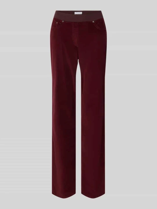 Zdjęcie produktu Dżinsy o kroju slim fit z mieszanki bawełny i wiskozy model 'Pamina' Raphaela By Brax Bordowy