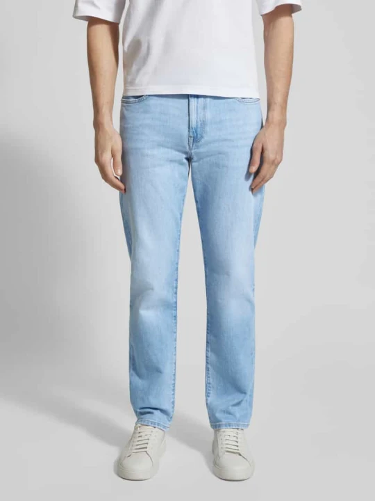 Zdjęcie produktu Dżinsy o kroju slim straight fit z mieszanki bawełny Tommy Hilfiger Jeansowy niebieski