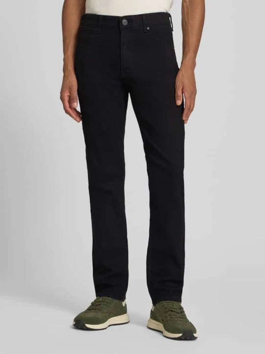 Zdjęcie produktu Dżinsy o kroju straight fit w fasonie 5-kieszeniowym model 'Greensboro' Wrangler Ciemnoniebieski