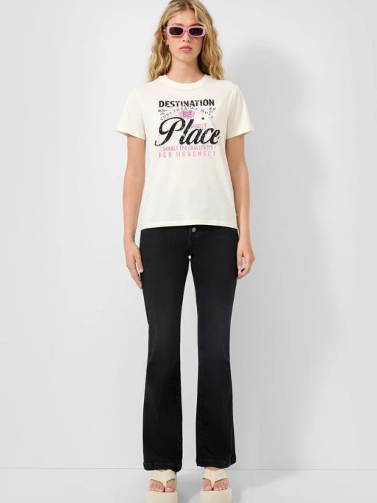 Zdjęcie produktu Dżinsy Reena / slim fit / wysoki stan / rozszerzana nogawka QS szary