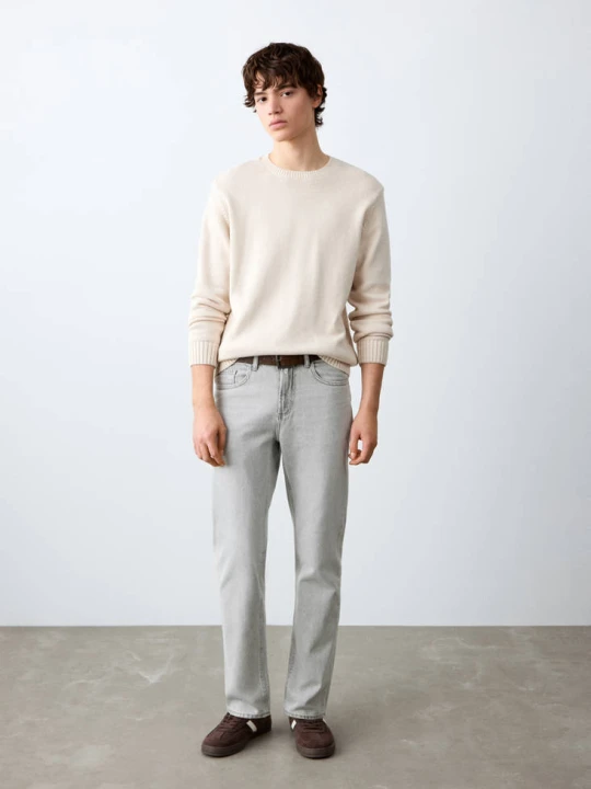 Zdjęcie produktu Dżinsy regular fit szary denim - Teen - - MANGO TEEN