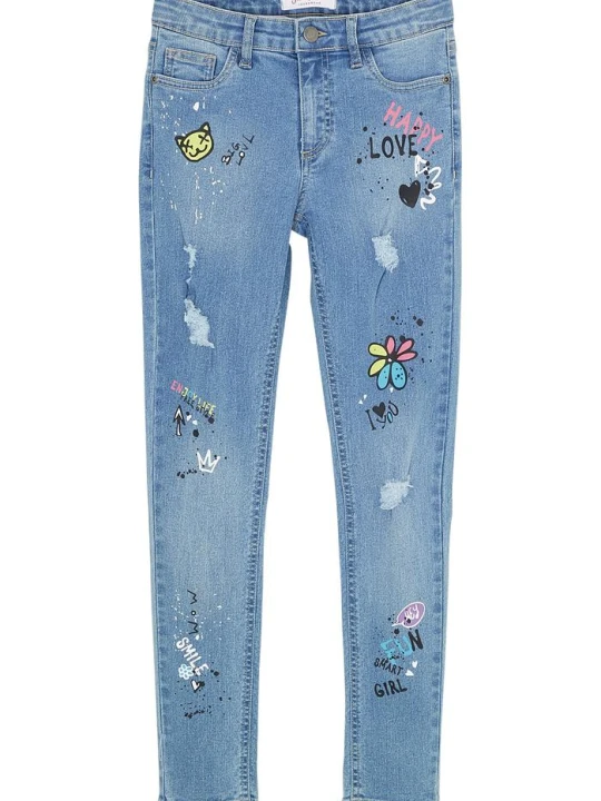 Zdjęcie produktu Dżinsy skinny, mid waist BonPrix niebieski