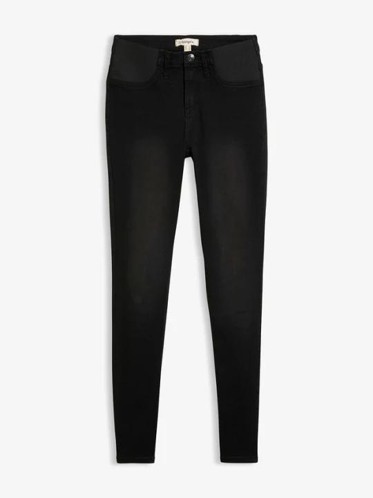 Zdjęcie produktu Dżinsy Skinny, mid waist, ze stretchem BonPrix czarny