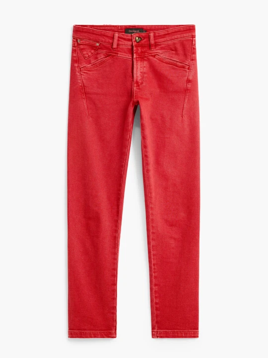 Zdjęcie produktu Dżinsy slim Desigual czerwony