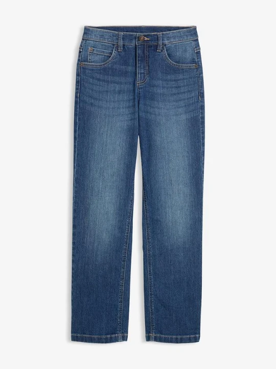 Zdjęcie produktu Dżinsy straight, mid waist BonPrix niebieski