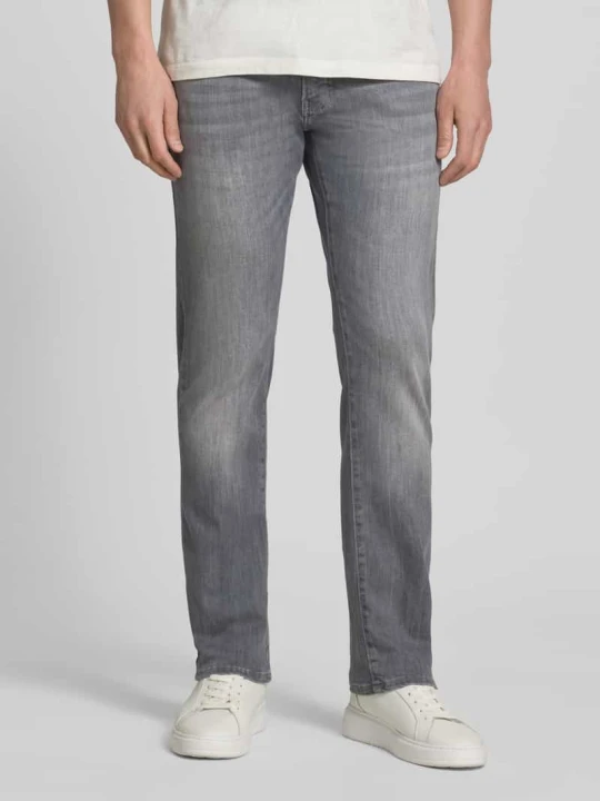 Zdjęcie produktu Jeansy w kroju regular fit z efektem znoszenia model 'Lyon' Pierre Cardin Średnioszary