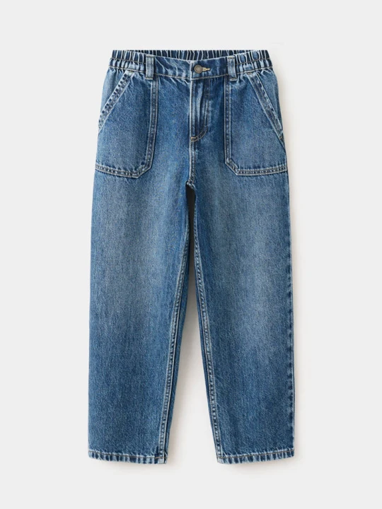 Zdjęcie produktu Dżinsy wide leg ciemnoniebieski - Dzieci - MANGO KIDS
