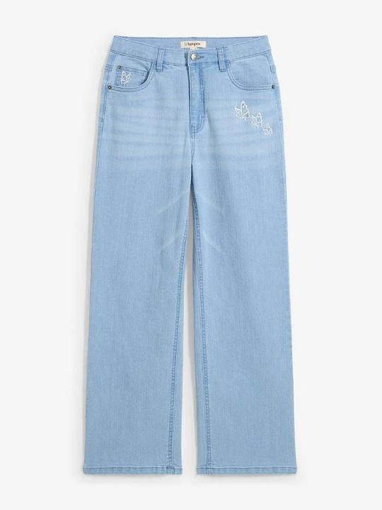 Zdjęcie produktu Dżinsy Wide Leg, mid waist BonPrix niebieski