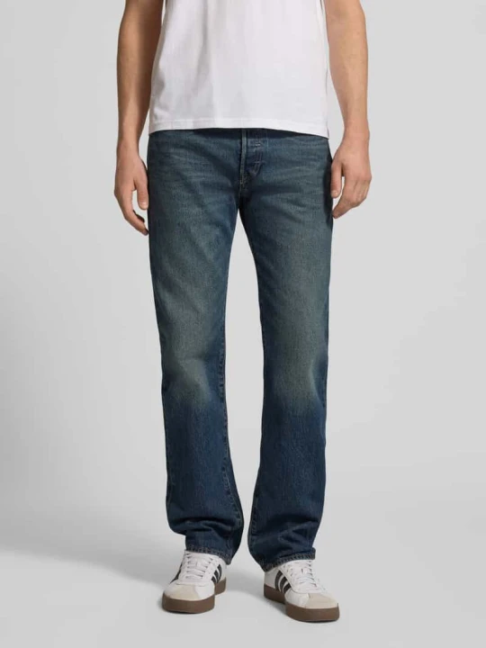 Zdjęcie produktu Dżinsy z czystej bawełny o kroju wide leg Fit model '501®Original' Levi's Ciemnoniebieski