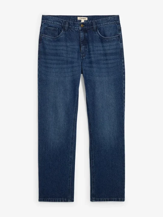 Zdjęcie produktu Dżinsy ze stretchem o kroju relaxed fit, straight BonPrix niebieski