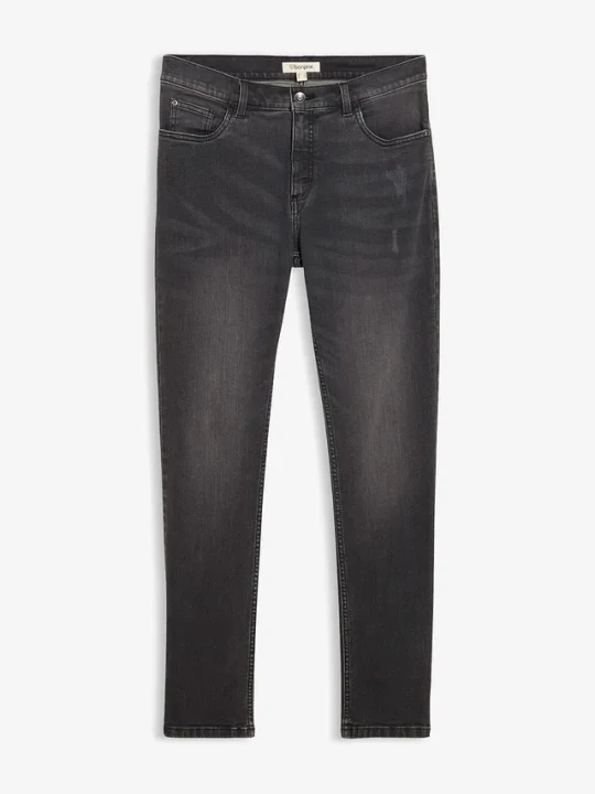 Zdjęcie produktu Dżinsy ze stretchem o kroju slim fit, straight BonPrix czarny