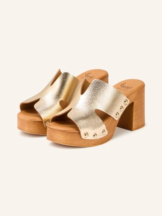 Zdjęcie produktu È Mia Plateau-Mules Z Nitami gold E Mia