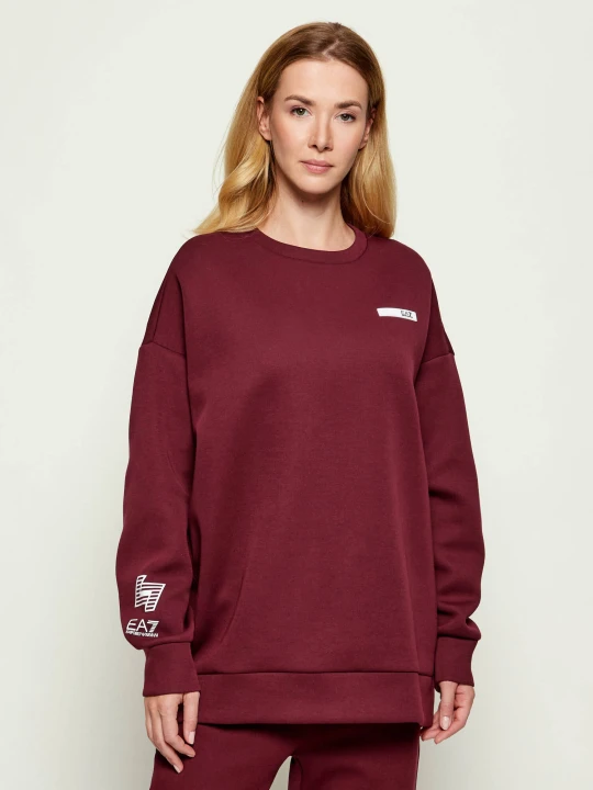 Zdjęcie produktu EA7 Bluza | Oversize fit bordowy