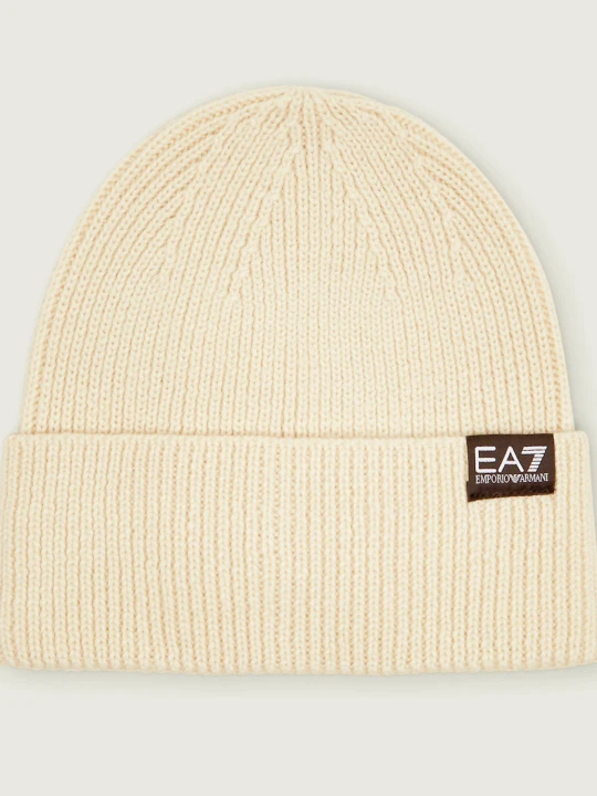 Zdjęcie produktu EA7 Czapka | z dodatkiem wełny beżowy