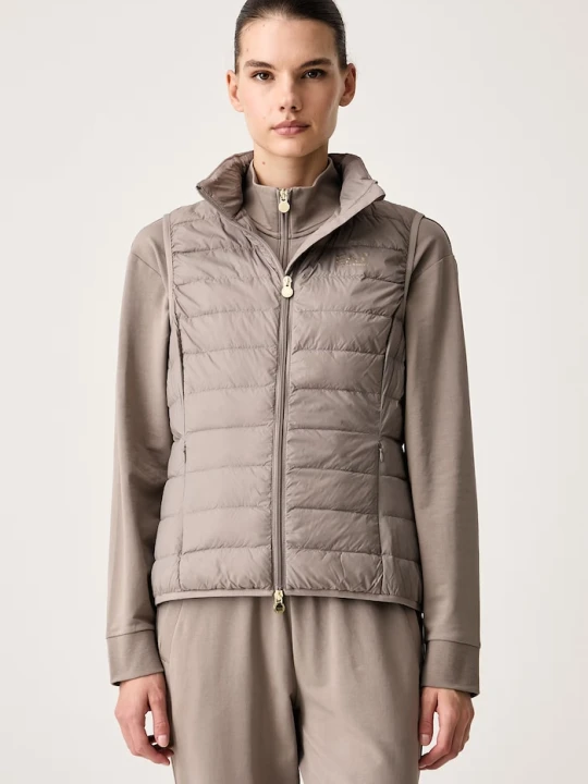 Zdjęcie produktu EA7 Emporio Armani bezrękawnik z kapturem damski brązowy