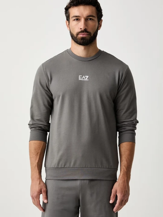 Zdjęcie produktu EA7 Emporio Armani bluza męska bawełniana szary