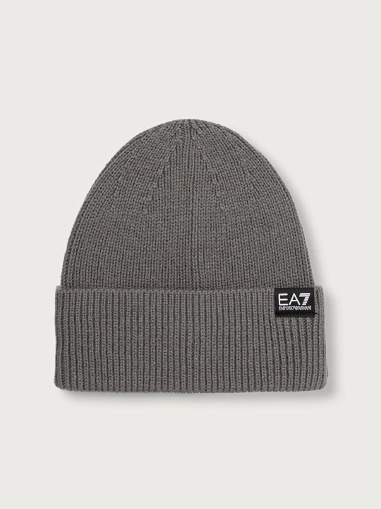 Zdjęcie produktu EA7 Emporio Armani czapka beanie damska z wełną szary