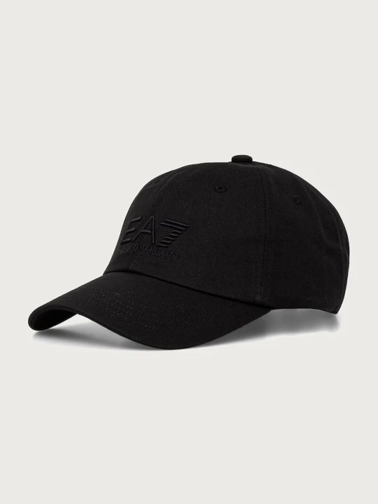Zdjęcie produktu EA7 Emporio Armani czapka bejsbolówka bawełniana czarny