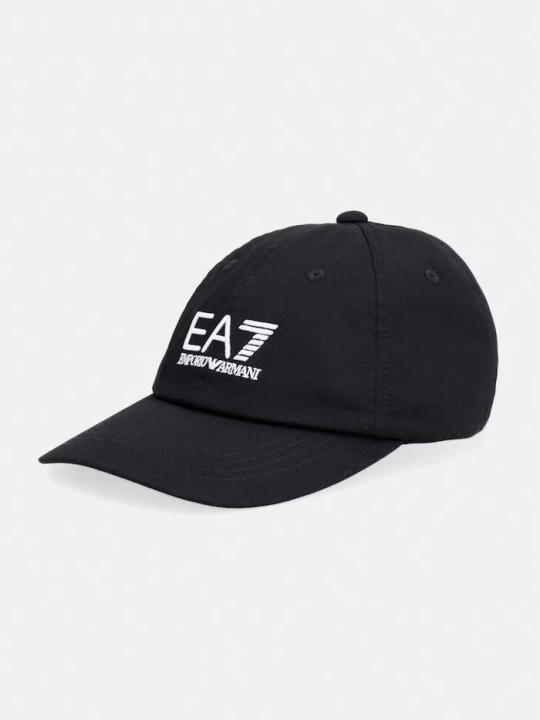 Zdjęcie produktu EA7 Emporio Armani czapka bejsbolówka bawełniana czarny