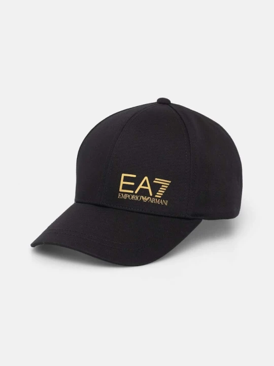 Zdjęcie produktu EA7 Emporio Armani czapka z daszkiem bawełniana czarny