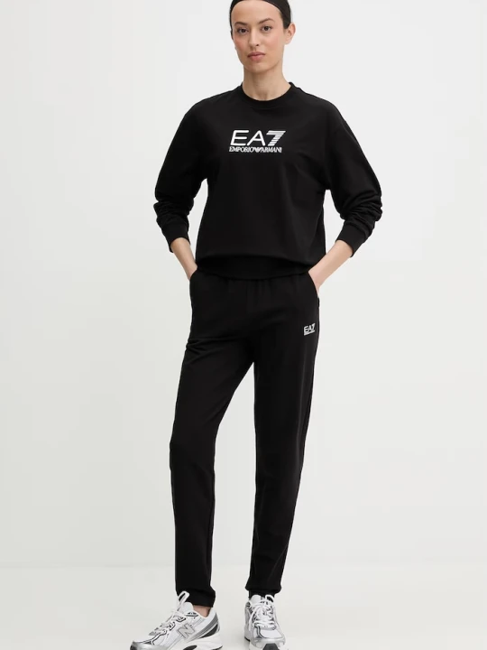 Zdjęcie produktu EA7 Emporio Armani komplet dresowy damski bawełniany z elastanem czarny