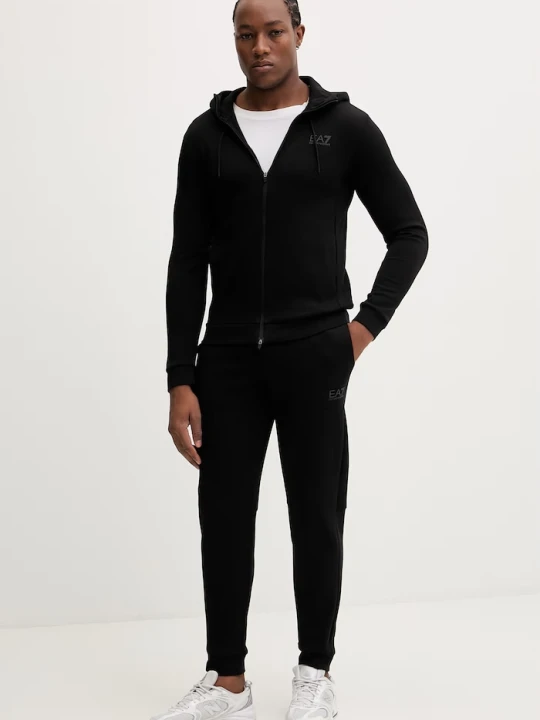 Zdjęcie produktu EA7 Emporio Armani komplet dresowy męski z bawełną czarny