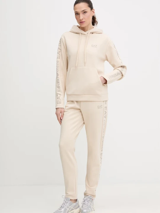 Zdjęcie produktu EA7 Emporio Armani komplet dresowy damski beżowy
