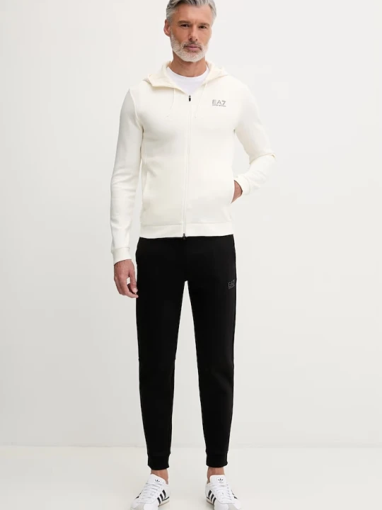 Zdjęcie produktu EA7 Emporio Armani komplet dresowy męski z bawełną beżowy